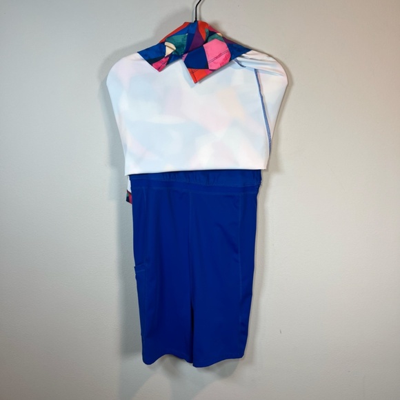 Old Navy Active Womens PowerSoft Square-Neck Athletic Dress Geometric Size Small - Picture 11 of 15